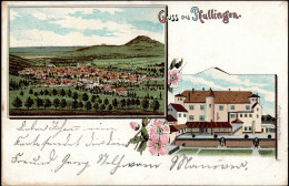 Pfullingen (7417) Litho Ortsansicht 1902 I-II - Sonstige & Ohne Zuordnung