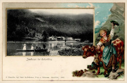 Ruhpolding (8222) Gasthaus Seehaus Prägekarte 1906 I- - Otros & Sin Clasificación