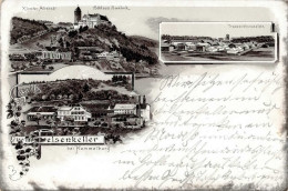 Hammelburg (8783) Gasthaus Zum Felsenkeller Schloss Saaleck 1898 I- - Hammelburg