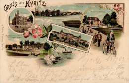 Kyritz (o-1910) Schützenhaus Gasthaus Der Untersee-Insel Rathaus Fahrrad 1902 I Cycles - Autres & Non Classés