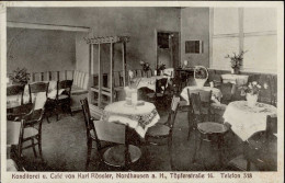 Nordhausen  (o-5500) Cafe Konditorei Karl Rössler Töpferstrasse 16 I-II (fleckig, Eckstauchung) - Autres & Non Classés