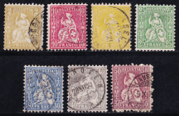 Suiza.  1867-78  Helvetia, Distintos Valores - Used Stamps