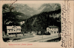 Sulzau (Österreich) Gasthaus Station Bahnhof 1899 I-II (fleckig) - Sonstige & Ohne Zuordnung