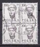 Pologne - République 1981 - 1990   Y & T N °  2868  Bloc De 4 Oblitérés - Oblitérés