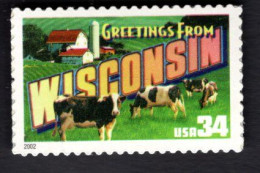 2016457100 2002 SCOTT 3609 (XX) POSTFRIS MINT NEVER HINGED  -  GREETINGS FROM AMERICA - WISCONSIN - Nuevos