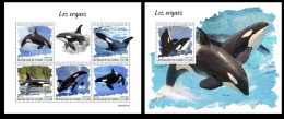 Guinea  2023 Orcas. (311) OFFICIAL ISSUE - Dolphins