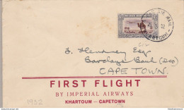 1932 , FIRST FLIGHT Khartoum-Capetown Muller 31 - Other & Unclassified