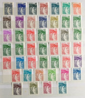 France 1977 à 1981 -  SERIE COMPLETE DES  45 TIMBRES   SABINE  ,  NEUFS , TOUS DIFFERENTS - Neufs