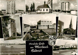 73887443 Meerbusch-Buederich Hochhaeuser Kapelle Ehrenmal Kirchen Stadion Hallen - Meerbusch