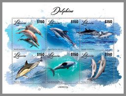 LIBERIA 2023 MNH Dolphins Delphine M/S – OFFICIAL ISSUE – DHQ2417 - Dolphins