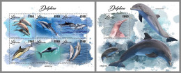 LIBERIA 2023 MNH Dolphins Delphine M/S+S/S – OFFICIAL ISSUE – DHQ2417 - Delfine