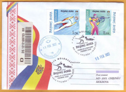 2022  Moldova Moldavie FDC 2022 Winter Olympics,  Beijing, China Sport - Winter 2022: Peking