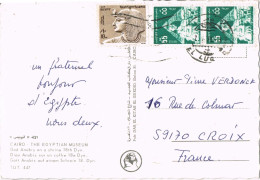 54910. Postal Aerea LUQSOR (Egypte) 1975. Egiptologie Piramides. Vista De God ANUBIS - Lettres & Documents