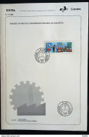 Brochure Brazil Edital 1988 14 National Confederation Industry Ship Plane Car With Stamp CBC DF Brasília - Lettres & Documents
