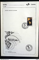 Brochure Brazil Edital 1988 09 Telecom Communication With Stamp CBC RJ - Lettres & Documents