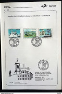 Brochure Brazil Edital 1988 08 LUBRAPEX CHURCH WITH STAMP CBC MG Congonhas - Lettres & Documents
