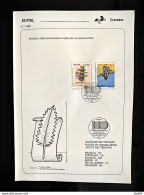 Brochure Brazil Edital 1988 07 Abolition Of Slavery With Stamp CBC BA Salvador - Lettres & Documents