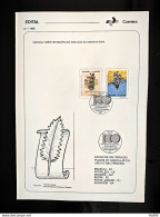 Brochure Brazil Edital 1988 07 Abolition Of Slavery With Stamp CBC CE Fortaleza - Lettres & Documents