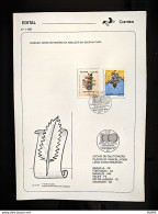 Brochure Brazil Edital 1988 07 Abolition Of Slavery With Stamp CBC RJ - Lettres & Documents