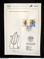 Brochure Brazil Edital 1988 07 Abolition Of Slavery With Stamp CBC Am Manaus - Lettres & Documents
