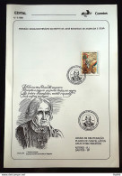 Brochure Brazil Edital 1988 06 Jose Bonifacio With Stamp CBC SP Santos - Lettres & Documents