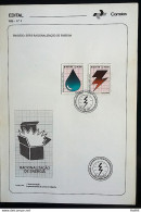 Brochure Brazil Edital 1988 04 Energy Rationalization With Stamp CBC DF Brasília - Lettres & Documents