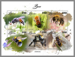 LIBERIA 2023 MNH Bees Bienen M/S – IMPERFORATED – DHQ2417 - Honingbijen