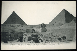 The Pyramids Of Kheops And Khephren With Sphinx And Temple LL - Guiza