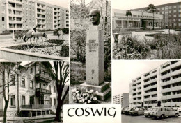 73886598 Coswig Sachsen Ortsansichten Thaelmann Denkmal Kaufhalle Wohnblocks Cos - Coswig
