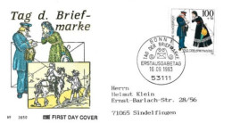 Allemagne: FIRST DAY COVER 1993: TAG D. BRIEF-MARKE, Bonn. - 1991-2000
