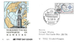 Allemagne: FIRST DAY COVER 1993: NORDDEUTSCHE SEEWARTE IN HAMBURG, Hamburg. - 1991-2000