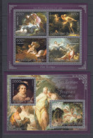 Benin 2013 - Peinture - D'art Erotique - FRAGONARD - BL + BF  - MNH - Nudi