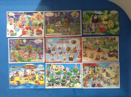 Italia Kinder Ferrero Lotto 9 Cartine Bpz Cartina Folletti Monster Gorilla Fiore Chicken Asterix Talpa Note Cavallegri - Istruzioni