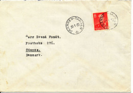 Norway Cover Sent To Denmark Drammen - Tangen 26-1-1960 Single Franked (Seeberg & Nielsen Drammen) - Briefe U. Dokumente