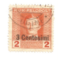 (COLONIE E POSSEDIMENTI) 1918, FRIULI VENETO, SOPRASTAMPATI, 3c SU 2h - 1 Francobollo Usato (CAT. SASSONE N.2) - Oostenrijkse Bezetting