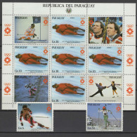 Paraguay 1984 Olympic Games Sarajevo Sheetlet + 2 Stamps MNH - Winter 1984: Sarajevo