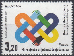 Bosbia End Her. 2023 / Europa / Peace / Set 1 Stamp - 2023