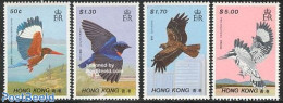 Hong Kong 1988 Birds 4v, Mint NH, Nature - Birds - Birds Of Prey - Kingfishers - Unused Stamps