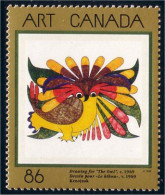 Canada Tableau Chouette Hibou Owl Eule Painting Kenojuak Ashevak MNH ** Neuf SC (C14-66d) - Owls