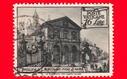 VATICANO - Usato - 1949 - Basiliche Romane - San Sebastiano - 16 - Usati