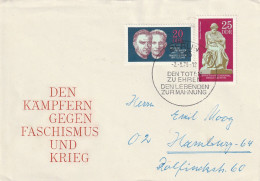 DDR 1970, FDC Sent To Hamburg, Resistance Fighters; International Memorials And Memorials. - 1950-1970