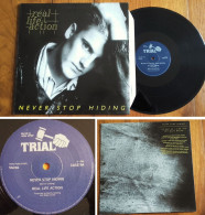 RARE U.K Maxi 45t RPM (12") REAL LIFE ACTION «Never Stop Hiding» +2 (1986) - 45 T - Maxi-Single