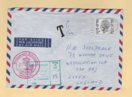 Belgique - Marinebasis Antwerpen - 1974 - Destination Angleterre - Lettre Taxee - Brieven En Documenten