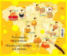 BELGIUM 2022 Regional Cheeses - Miniature Sheet - Unusual New Sheet - 2021-…