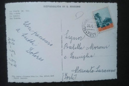 ► SAN MARINO 1955 SERIE VEDUTE LIRE 10 Sur Cpsm - Covers & Documents