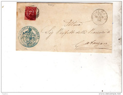 1882  LETTERA CON ANNULLO DI SOVERATO CATANZARO - Colis-postaux