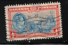 BAHAMAS Scott # 106 Used - KGVI & Sea Garden, Nassau - 1859-1963 Crown Colony