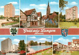 73884066 Langen Hessen Oberlinden Kirche Hochhaus Am Schillerplatz Freibad Sprin - Langen