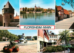 73884061 Floersheim Main Turm Mainpartie Strasse Brunnen  Floersheim Main - Floersheim