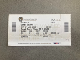 Notts County V Derby Coutny 2018-19 Match Ticket - Match Tickets